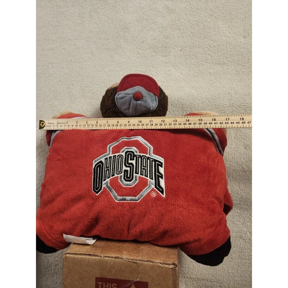 Ohio State Buckeyes OSU Brutus Mascot Pillow Pet Licensed